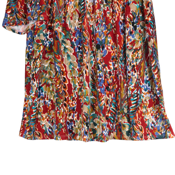 NWT Beeson River Tunic Sweater Women 1X Multicolor Baby Doll Top Boho Cozy Chic - Picture 4 of 8